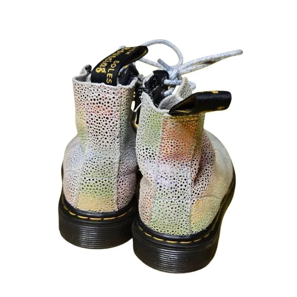 Dr. Martens 1460 Pascal Kids Rainbow Boots Size US 7